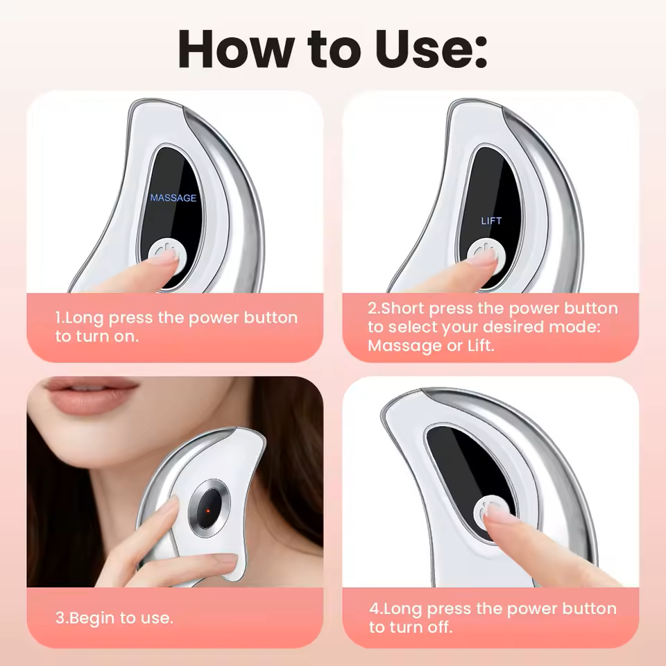 LUANATELLA LCD screen showing MASSAGE and LIFT modes